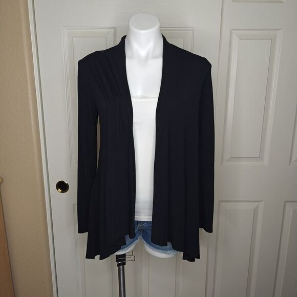 Gilli soft long sleeve open front black cardigan sz M - Picture 3 of 7
